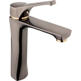 Kare Platin Mix Siyah İnci Lavabo Bataryası