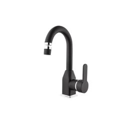 Kare Stil Mix Mat Siyah Lavabo Bataryası
