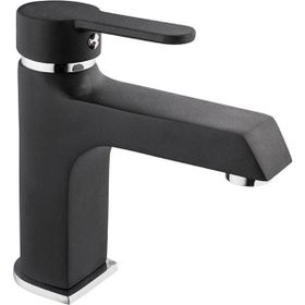 Kare Stil Mix Siyah Krom Lavabo Bataryası