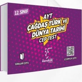 Karekök Yayınları 12. Sınıf AYT Cep Test Çağdaş Türk ve Dünya Tarihi
