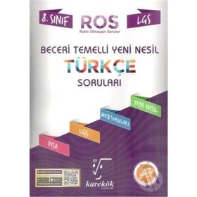 Karekök Yayınları 8.Sinif Beceri Temelli Yeni Nesil Türkçe Sorulari