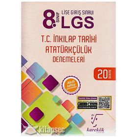 Karekök Yayınları 8. Sınıf LGS TC İnkılap Tarihi Atatürkçülük Denemeleri