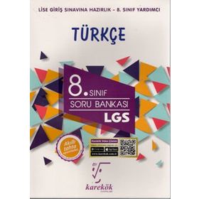 Karekök Yayınları 8.Sınıf LGS Türkçe Soru Bankası