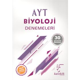 Karekök Yayınları AYT Biyoloji 30 Adet Deneme