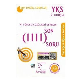 Karekök Yayınları AYT Eşit Ağırlık Öncesi Çözülmesi Gereken Son 1111 Soru