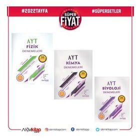 Karekök Yayınları AYT Kimya-Fizik-Biyoloji 3 Kitap Deneme Seti