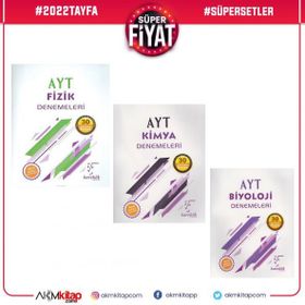 Karekök Yayınları AYT Kimya-Fizik-Biyoloji 3 Kitap Deneme Seti