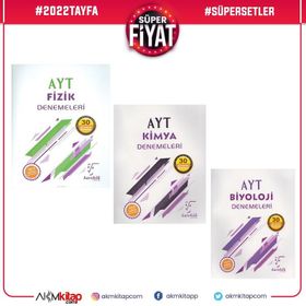 Karekök Yayınları AYT Kimya-Fizik-Biyoloji 3 Kitap Deneme Seti