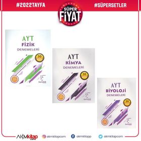 Karekök Yayınları AYT Kimya-Fizik-Biyoloji 3 Kitap Deneme Seti