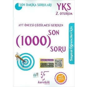 Karekök Yayınları Ayt Öncesi Çözülmesi Gereken Son 1000 Soru Sayısal