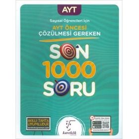 Karekök Yayınları Ayt Öncesi Çözülmesi Gereken Son 1000 Soru Sayısal