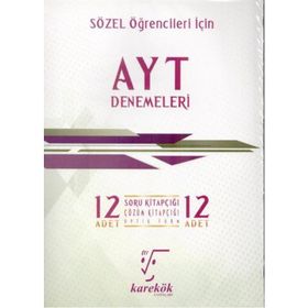 Karekök Yayınları AYT Sözel 12 Deneme Seti