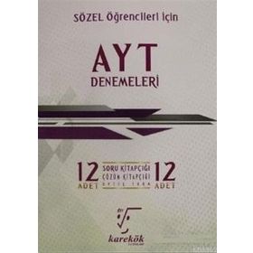 Karekök Yayınları AYT Sözel 12'li Denemeleri