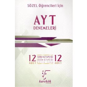 Karekök Yayınları AYT Sözel Öğrencileri İçin 12 Deneme