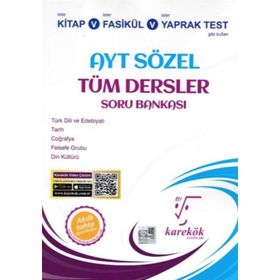 Karekök Yayınları AYT Sözel Tüm Dersler Soru Bankası