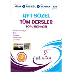 Karekök Yayınları AYT Sözel Tüm Dersler Soru Bankası