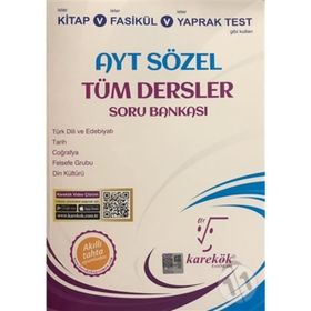 Karekök Yayınları AYT Sözel Tüm Dersler Soru Bankası