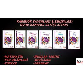 Karekök Yayınları LGS 8. Sınıf Soru Bankası Seti 6 Kitap