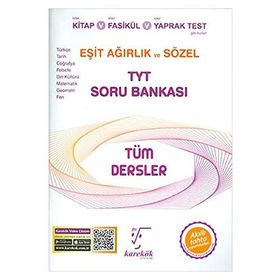Karekök Yayınları TYT Tüm Dersler Eşit Ağırlık ve Sözel Soru Bankası