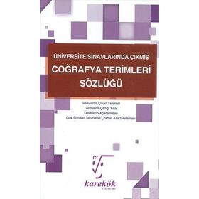 Karekök Yayınları Üniversite Sınavlarında Çıkmış Coğrafya Terimleri Sözlüğü