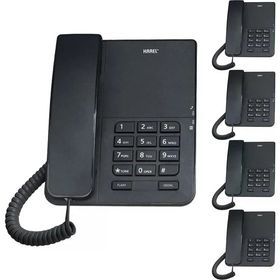 Karel TM140 Siyah 5'li Santral Uyumlu Analog Kablolu Masaüstü Ofis Telefonu