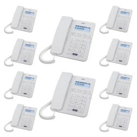 Karel TM145 Beyaz 10'lu Ekranlı Masaüstü Kablolu Telefon