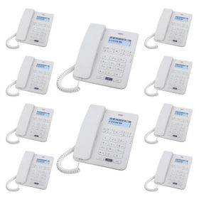 Karel TM145 Beyaz 10'lu Ekranlı Masaüstü Kablolu Telefon