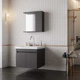 Karen Arya 60 cm Antrasit Banyo Dolabı