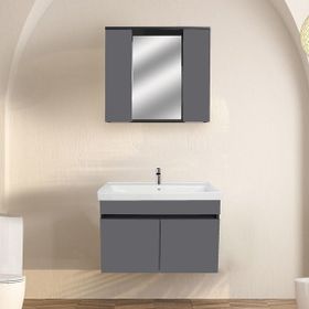 Karen Arya 80 cm Antrasit Banyo Dolabı