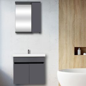 Karen Banyo Arya Mat Antrasit 60 cm Banyo Dolabı Seti