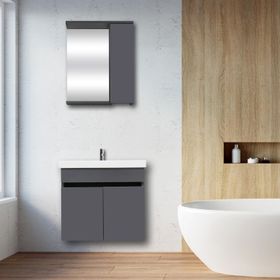 Karen Banyo Arya Mat Antrasit 60 cm Banyo Dolabı Seti