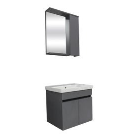Karen Banyo Arya Mat Antrasit 60 cm Banyo Dolabı Seti