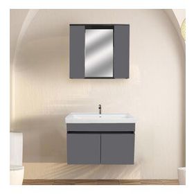 Karen Banyo Arya Mat Antrasit 80 cm Banyo Dolabı Seti
