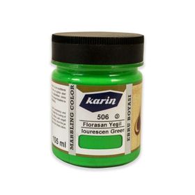 Karin 105 ml Florasan Yeşil 506 Ebru Boyası