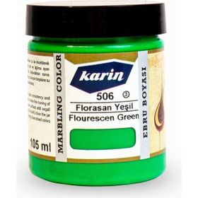 Karin 105 ml Florasan Yeşil 506 Ebru Boyası