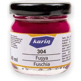 Karin 304 Fuşya 40 ml Ebru Boyası