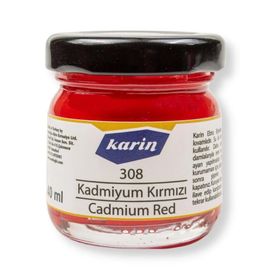 Karin 40 ml Cadmium Kırmızı 308 Ebru Boyası