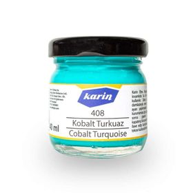 Karin 40 ml S:408 Kobalt Turkuaz Ebru Boyası