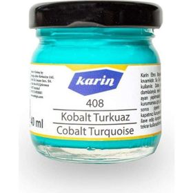 Karin 40 ml S:408 Kobalt Turkuaz Ebru Boyası