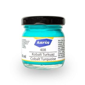Karin 40 ml S:408 Kobalt Turkuaz Ebru Boyası