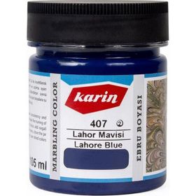 Karin 407 Lahor Mavi 105 ml Geleneksel Ebru Boyası