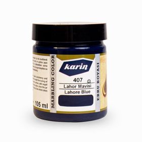 Karin 407 Lahor Mavi 105 ml Geleneksel Ebru Boyası