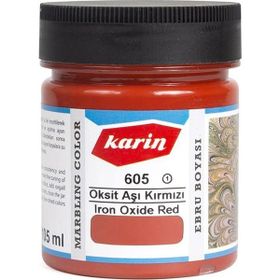 Karin Ezilmiş 605 Oksit Aşı Kırmızı 105 cc Ebru Boyası