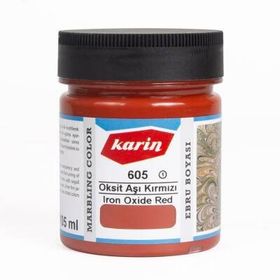 Karin Ezilmiş 605 Oksit Aşı Kırmızı 105 cc Ebru Boyası