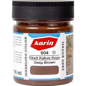 Karin N:604 Oksit Kahve Koyu 105 ml Geleneksel Ebru Boyası