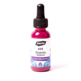 Karin N:809 Magenta 30 ml Kolay Ebru Boyası