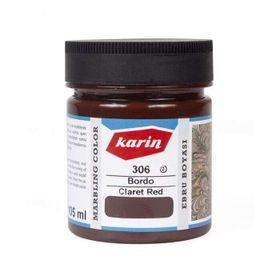 Karin S:306 Bordo 105 ml Ebru Boyası