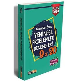 Kariyer Meslek Yayınları 2020 ALES Kolaydan Zora 9x20 Yeni Nesil Çözümlü Problemler Denemeleri