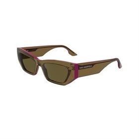 Karl Lagerfeld KL 6160S 210 54 Dikdörtgen Şeffaf Kahverengi Kemik Unisex Güneş Gözlüğü