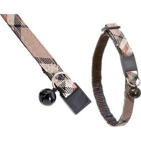 Karlie 10 mm 30 cm Kahverengi Ekose Kedi Boyun Tasması